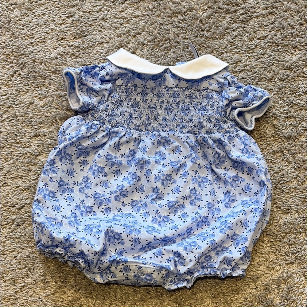 Janie and Jack Blue Floral One Piece